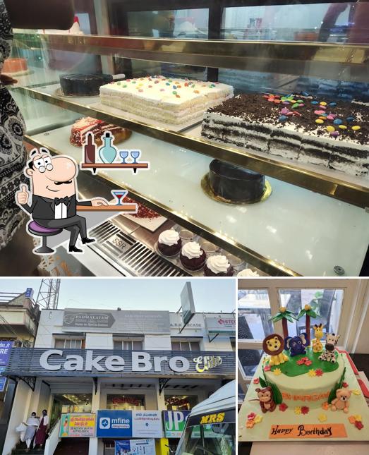 The picture of interior and exterior at Cake Bro