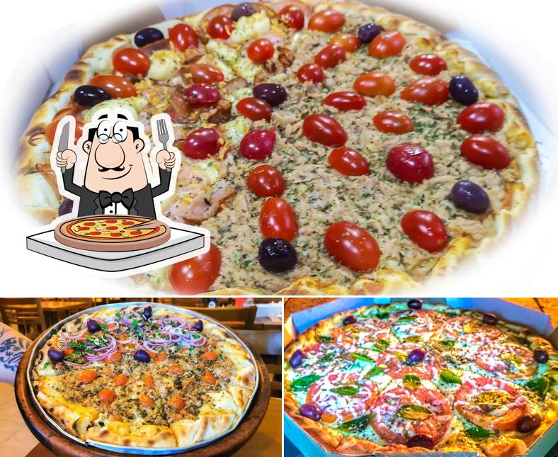 Experimente pizza no Gordino's Restaurante e Marmitaria
