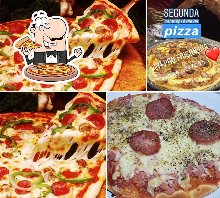 Escolha pizza no Restaurante e Pizzaria Frigideira