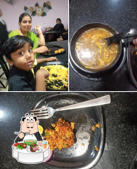 Hot and sour soup at Vedhya family Restaurant