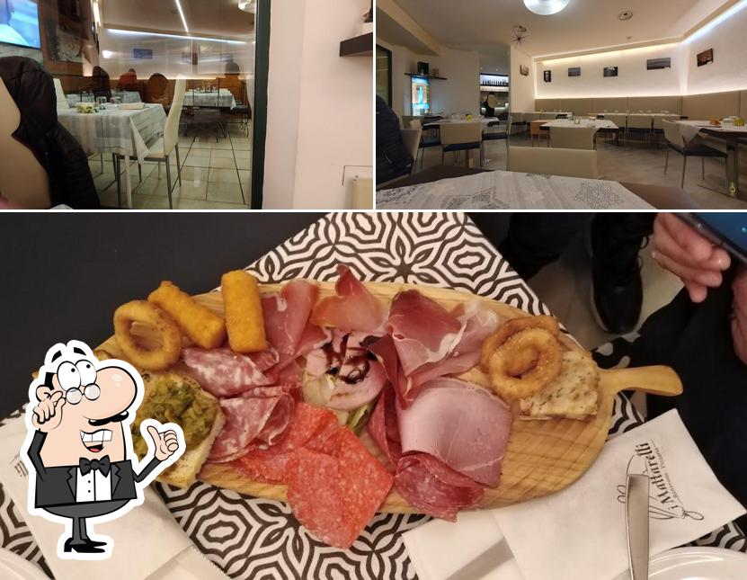 La interni e cibo del ristorante