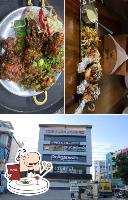 Among various things one can find food and exterior at Flavours of Andhra
