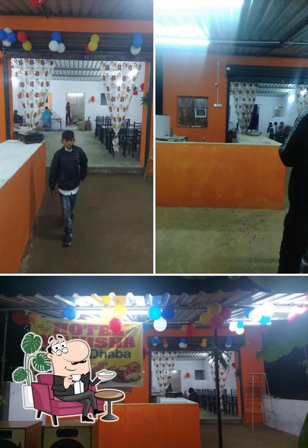 The interior of Hotel Manisha Family Dhaba