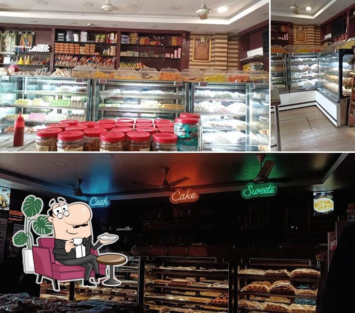 The interior of Shri Ramanaas Bakery and sweets & chats