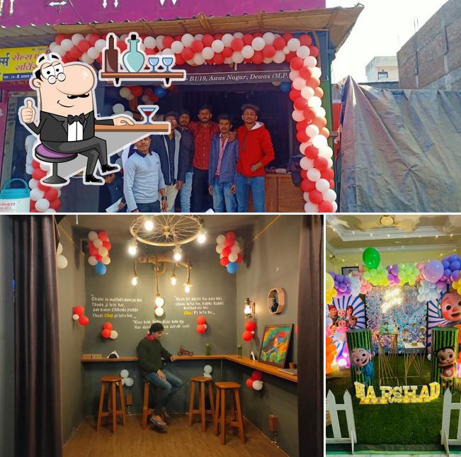The picture of interior and food at C3 Cafe