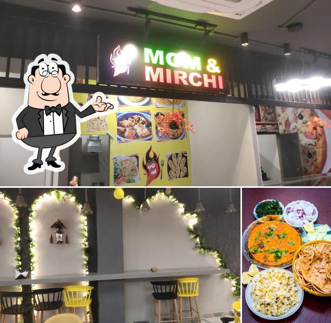 Take a look at the picture depicting interior and food at Hind Food Hub