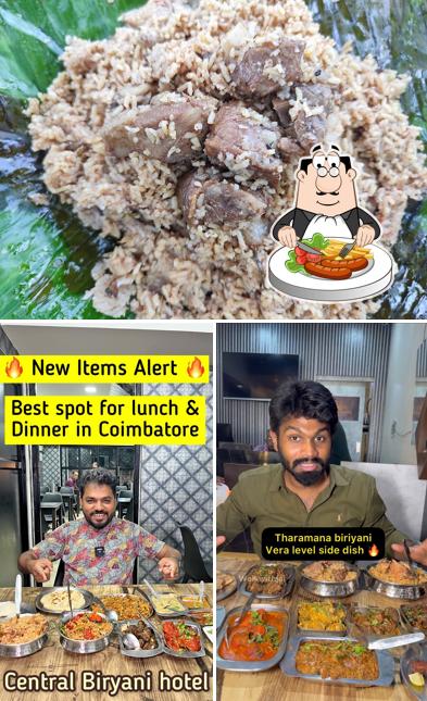 Take a look at the image showing food and interior at Central Biriyani Hotel