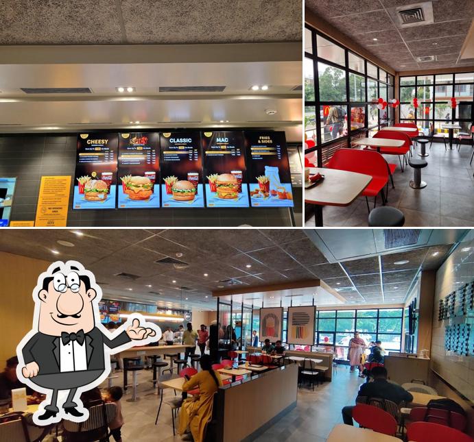 Take a seat at one of the tables at McDonald's