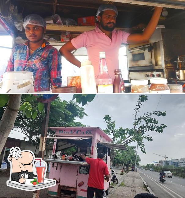 Enjoy a beverage at Pink Cafe Food Truck