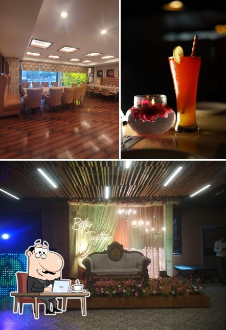 Check out the photo depicting interior and food at ZIBA-The Luxury Experience