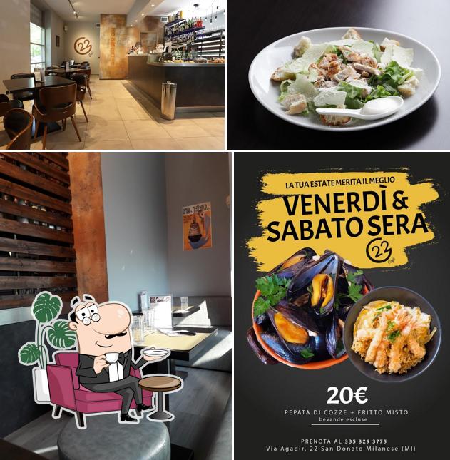 Gli interni di Cafè 22