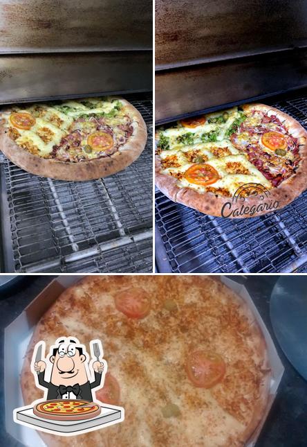 Escolha pizza no Calegario Pizzaria - Palhoça