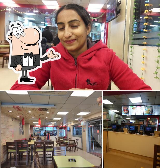 The interior of Domino's Pizza Guru Ram Das Market, Moga