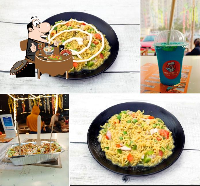 Food at Pizza capital