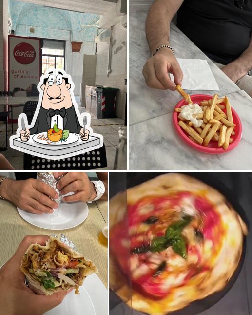 Panino con maiale stirato al Turkish kebab e pizza