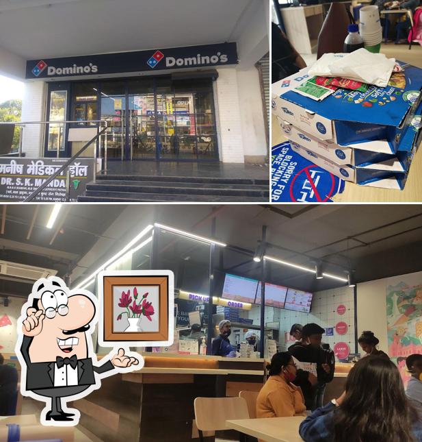 The interior of Domino's Pizza