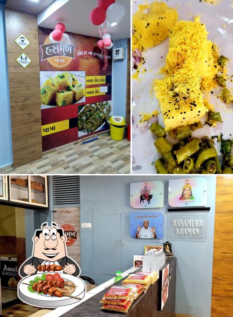 Among various things one can find food and interior at Hasmukh Khaman