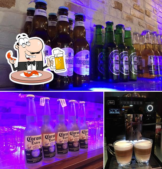 Enjoy a glass of light or dark beer