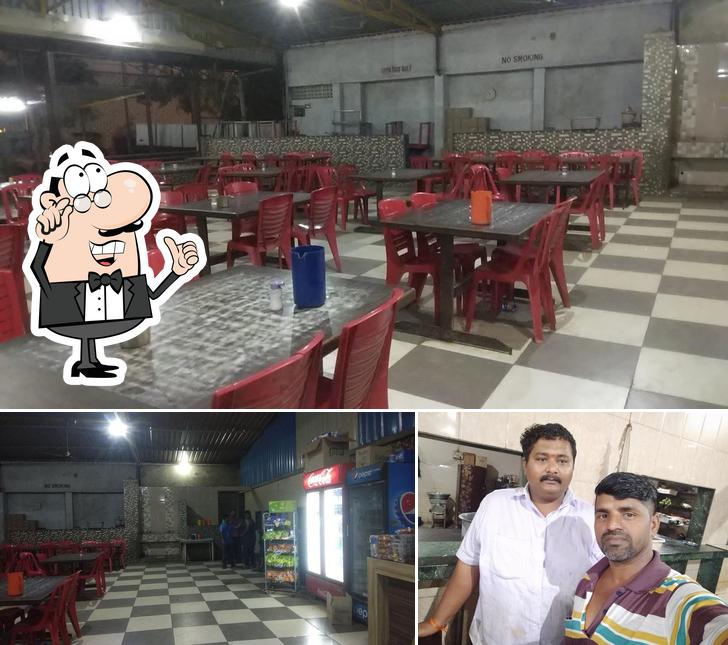 The interior of Hotel Sai Malhar