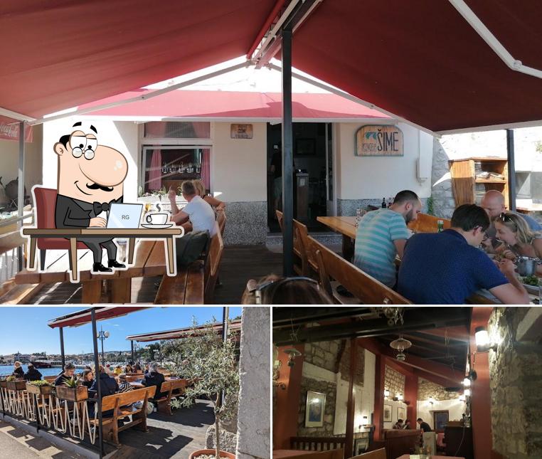 Gli interni di Konoba Šime