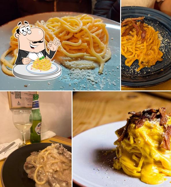 Spaghetti alla carbonara al Ce Stamo a Pensà