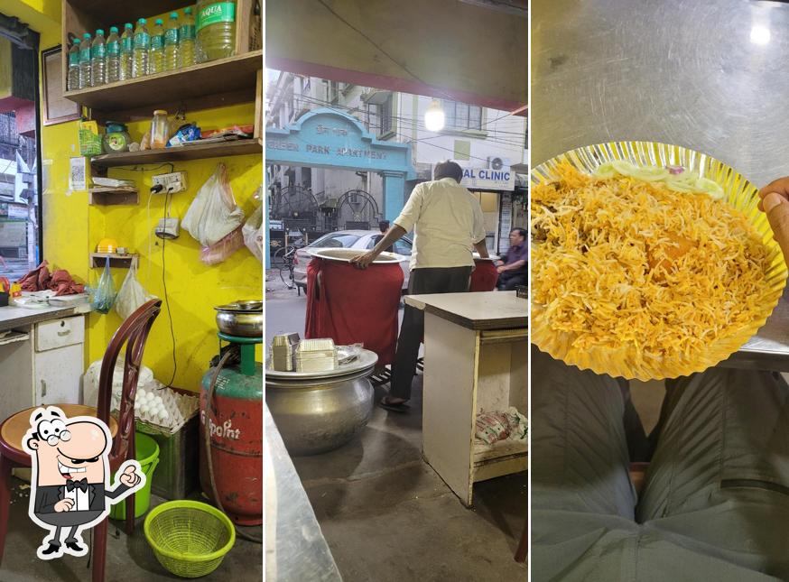 The interior of Kolkata Haji Biryani