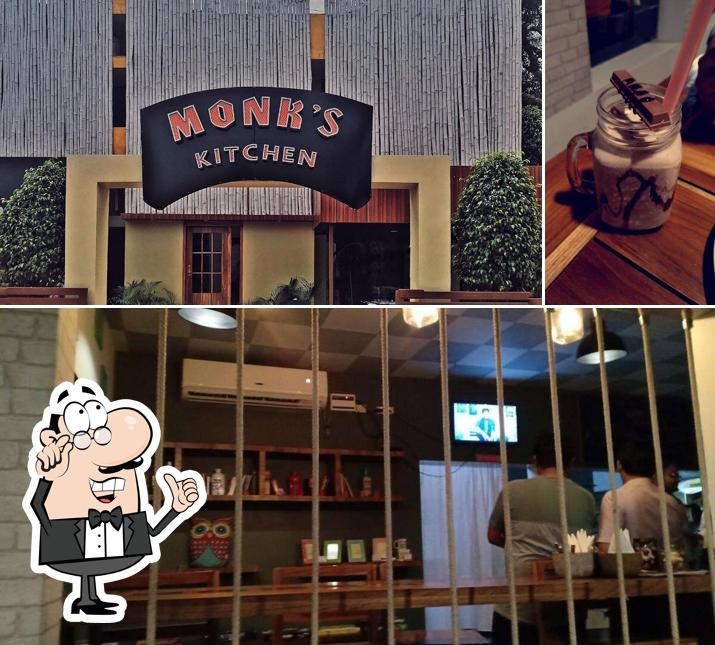 Among different things one can find interior and beverage at Monk's Kitchen