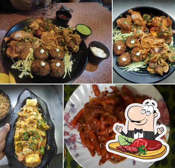 The jail cafe offers meat dishes