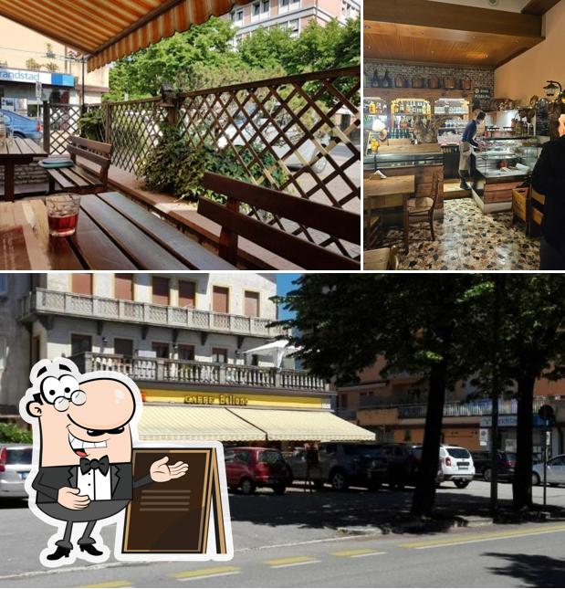 La esterno e bancone da bar del ristorante