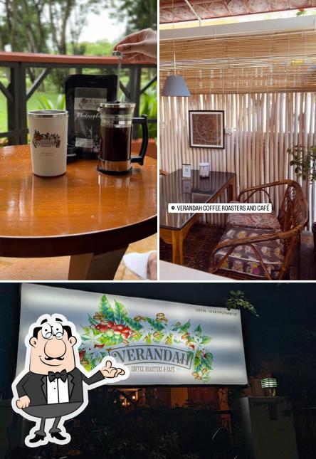 Take a seat at one of the tables at Verandah Coffee Roasters and Café