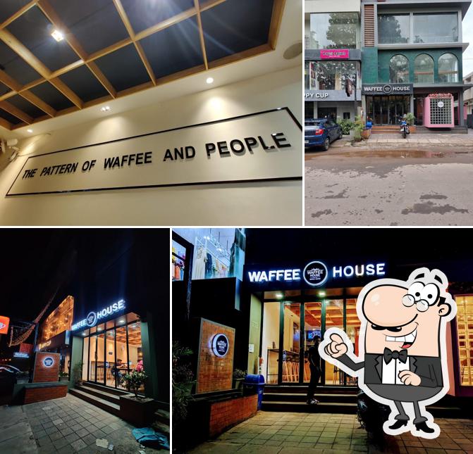 The exterior of Waffee House Calicut