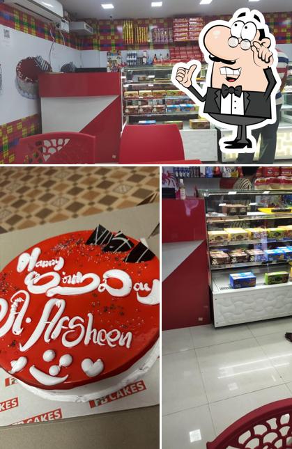 Take a seat at one of the tables at FB cakes kalpakkam