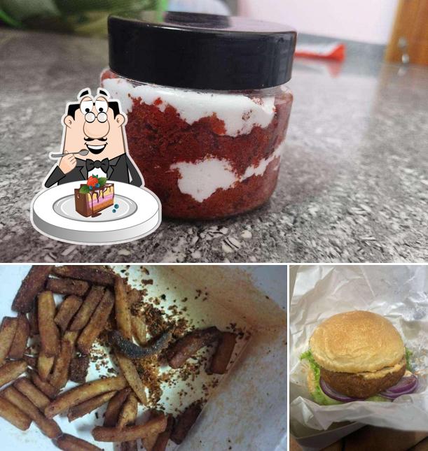 Chocolate cake at Indiana Burgers