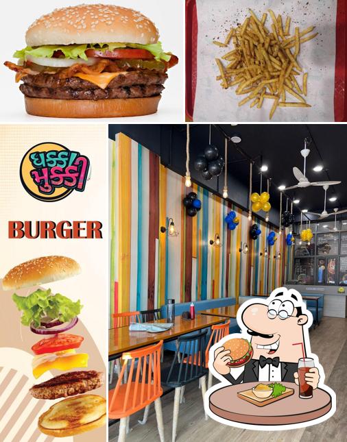 Get a burger at Dhakkamukki Himatnagar