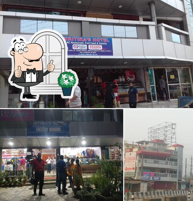 The exterior of Kritika's Hotel, Jagiroad