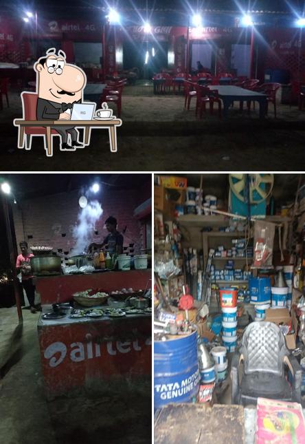 The interior of New Mama Dhaba Phaphamau Allahabad Gaddopur