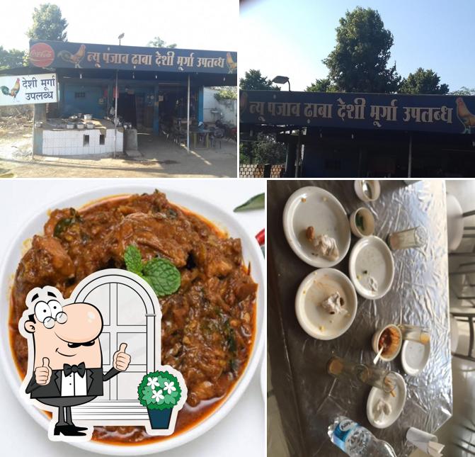 The photo of New Punjab Dhaba’s exterior and food