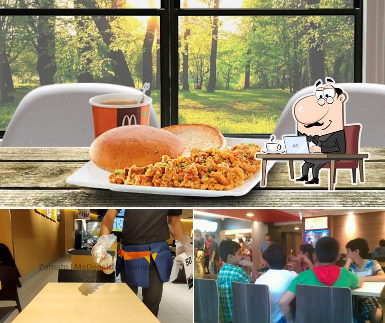 McDonald's is distinguished by interior and food