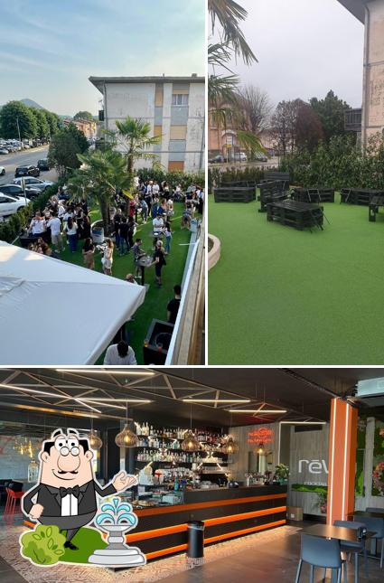 Tra le diverse cose da REVO cocktail bar si possono trovare la esterno e interni