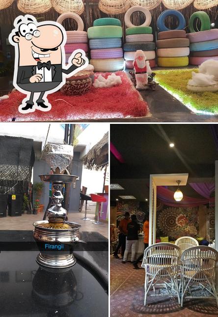 The interior of Firangi Restro & Lounge and banquet