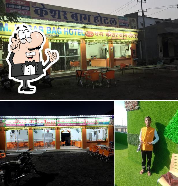 The interior of M kesar Bagh hotel