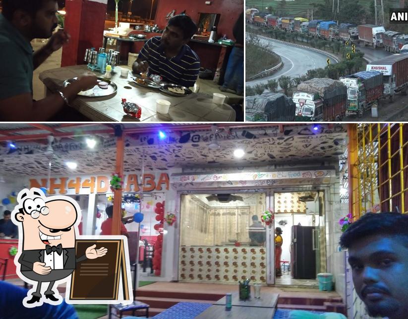 Among various things one can find exterior and interior at NH 44 DHABA