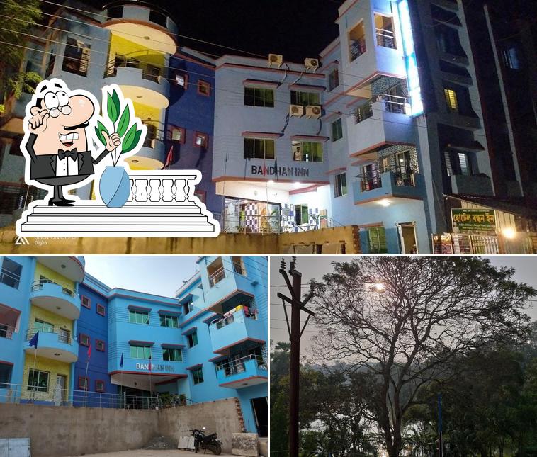 The exterior of Bandhan Inn Hotel and Restaurant