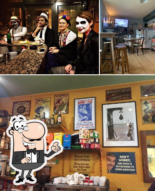 Questa è la foto che presenta la interni e cibo di Caffe Bar FREDI