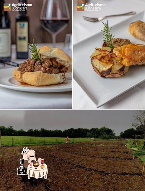 Dai un’occhiata alla immagine che raffigura la cibo e esterno di Agriturismo Buonasera