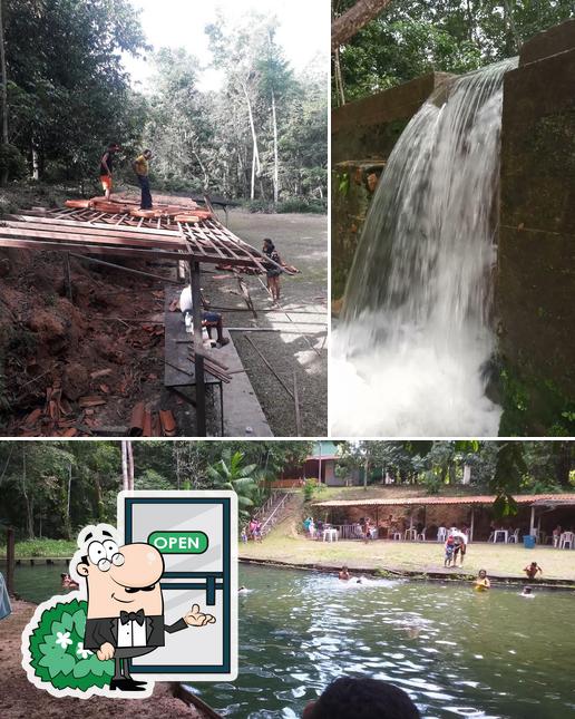 Você pode espairecer no na área externa do Balneario Curuperé