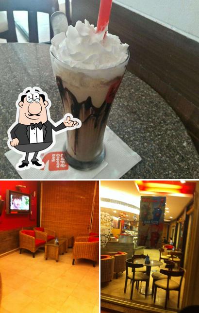 The interior of Cafe Coffee Day - MP Nagar