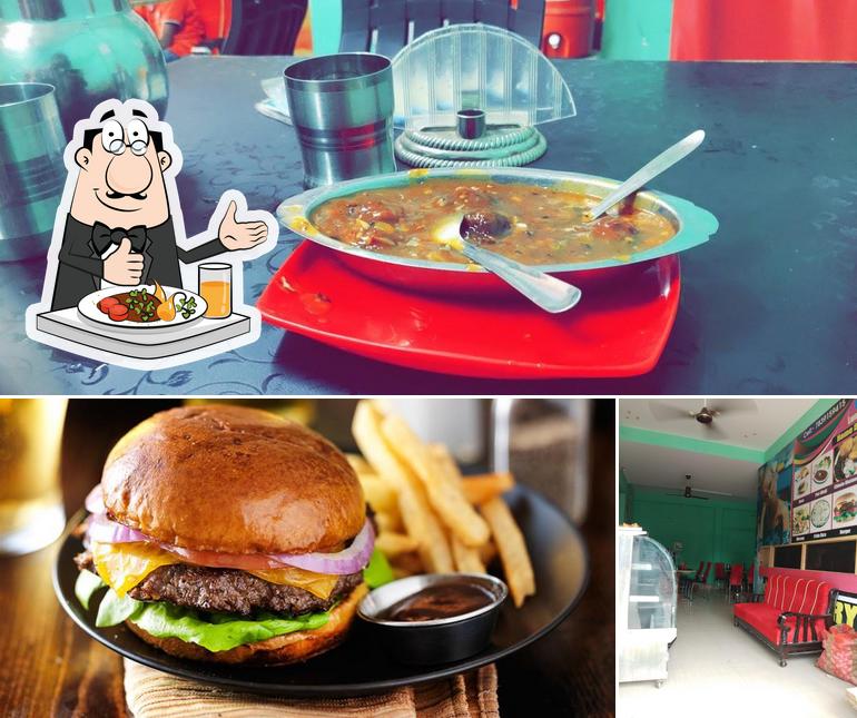 The picture of food and interior at Hungry Hut Restaurant
