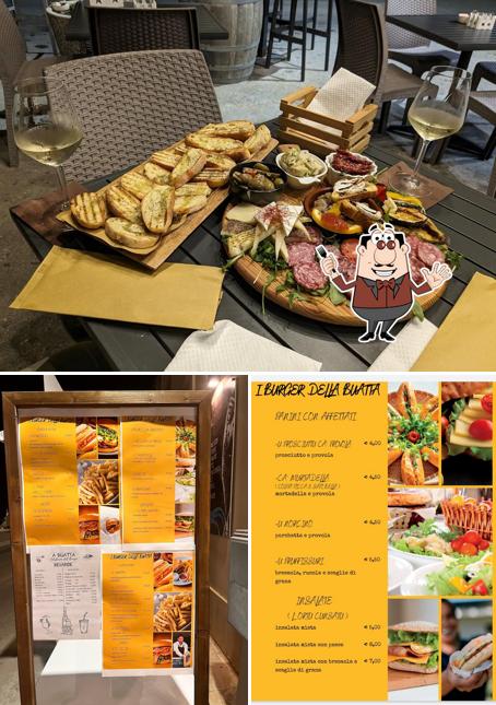 Tra le varie cose da A buatta si possono trovare la cibo e interni
