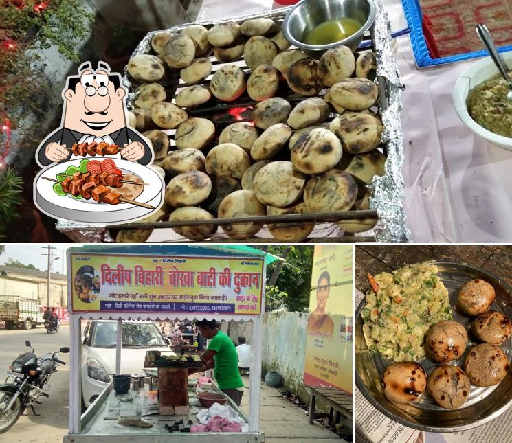 The image of food and exterior at Chokha Baati Corner